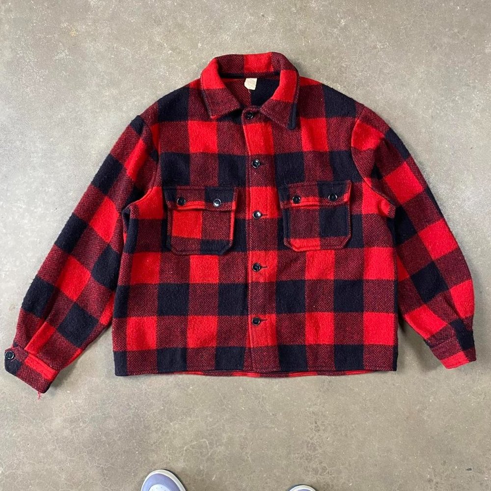 True Vintage 1980s Lumber Jack Plaid light jacket